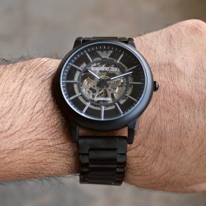 Emporio armani skeleton watch sale