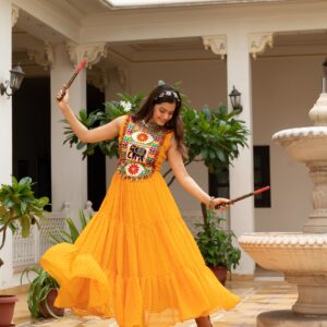 Launching new Navratri festival special Bandhani printed Gown collection