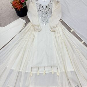 Premium Quality Designer Trending Gown bottom with duppata set