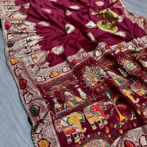 Presenting New Designer printed flower bandhani printed saree collection