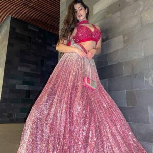 Presenting new satin silk padding lahenga collection